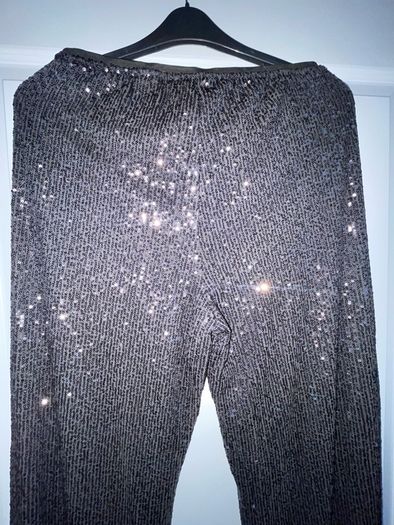 Sequin wide leg trousers size 12 White Label the White company BNWT