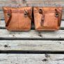 Leather saddlebags rustic tan Image 2