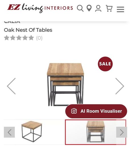 Set of 3 beautiful solid oak nested tables