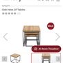Set of 3 beautiful solid oak nested tables Image 4