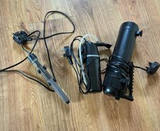 Fish Tank accessories, 2 filters  and a thermometer