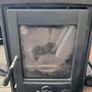 complete fireplace including white timber mantle, black cast iron surround, black marble hearth & Hanley insert stove Image 3