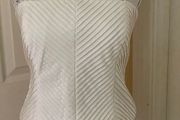 Vintage Flores &amp; Flores Cream Textured Bustier Top-Size 10