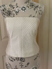 Vintage Flores & Flores Cream Textured Bustier Top-Size 10