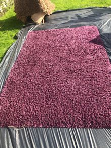 Extra Large thick chunky Rug aubergine colour