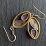 Silver earrings with gemstone Image 2