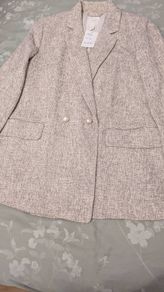 Jacket Cream and brown speckled H&M size 16