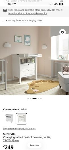 SUNDVIK Ikea changing table