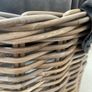 Kubu rattan basket with leather handles Image 4
