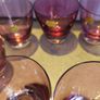 2 set x 4 vintage cranberry bohamien glass. Shot glasses collectible each  set  25. 00 euro or all togher for  45. 00 euro. In very good condition. Image 7