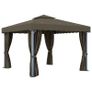 Gazebo with Curtain 3x3 m Taupe Aluminium Image 5