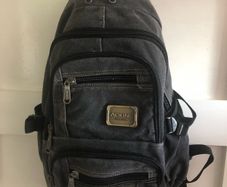 Aoking laptop denim canvas backpack