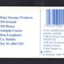 1995 Ireland 10 Unit 3M Data Storage Products Callcard (Schlumberger SC7) Call Card Used. Telecom Eireann card number 1082 Image 2