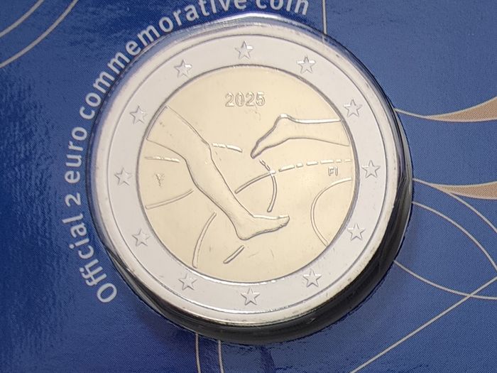 Finland 2 Euro Base Metals Brilliant Uncirculated Coin 2025 - 100 Years of Finland-Sweden Athletics International