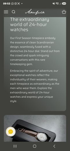 Akerfalk First Season 24 hour dial watch