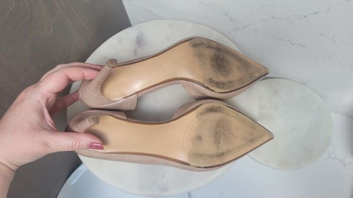 Nude cut away High Heels