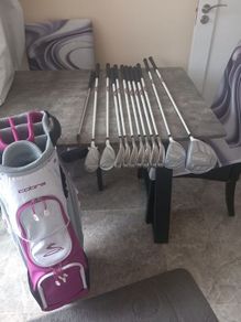 Lady's golf clubs and bag.  Right handed clubs