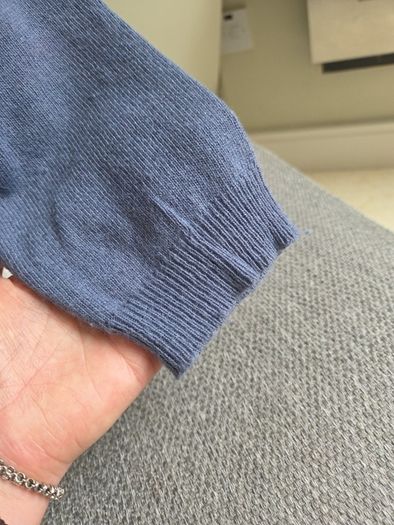 Blue wool and cashmere knit uk12