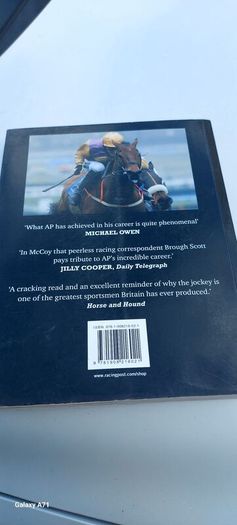 Tony McCoy's signed book, 20 times champion jockey, legend of a jockey in horse racing ,,collectors item.