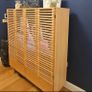 Oak slat slatted design tv unit Image 3