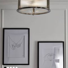 Chrome Hertford Flush Ceiling Light