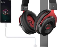 W1 RGB Headphones Stand Gaming Headset Stand with 7.1 Surround Sound, Desktop Headphone Holder with 3.5mm Aux and 2 USB Ports, Aluminum PC Gamer Headset Accessories