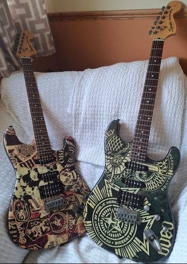 2 Squier Stratocasters, Very Rare for Sale or Swap