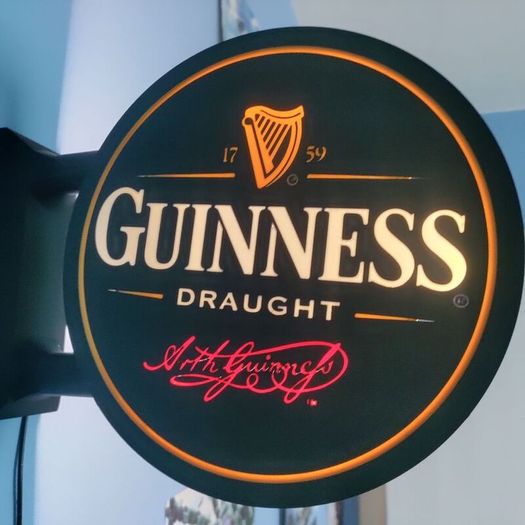 Guinness wall sign light box