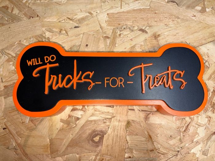 Wooden Halloween Dog Sign