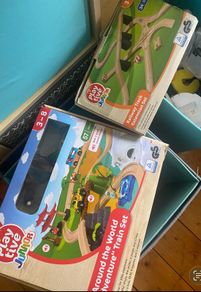 wooden train set