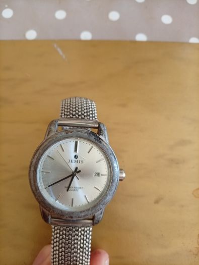 Vintage Jemis (Seiko Group) Quartz Watch. Rare Retro 1980s Mesh Strap Timepiece