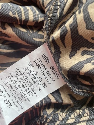 Ax Paris black animal print dress size 14 New