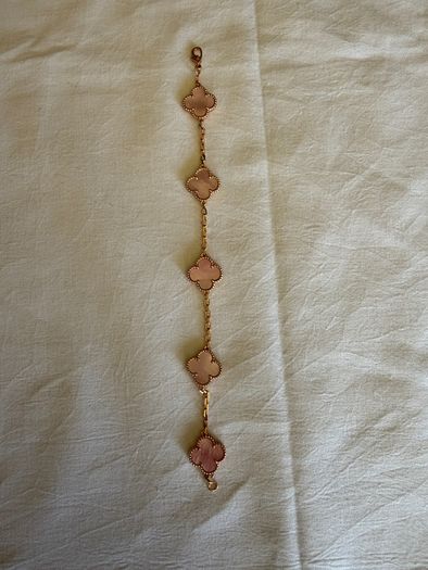 Rose pink MOP clover bracelet