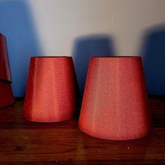 Red clip on lamp shades x 6