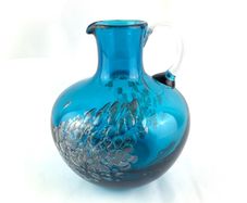 Mid Century deep blue Schott Zwiesel Florida Glass Vase
