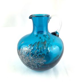 Mid Century deep blue Schott Zwiesel Florida Glass Vase
