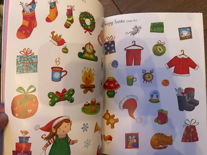 Kids book Santa Sticker and colouring book Usborne brand new