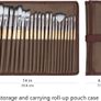 Art Paint Brushes Set for Watercolor, Acrylic, Oil, Rock Painting, Nail Brush, 24 Different Sizes with Organizing Case for Artists, Adults & Kids Image 5