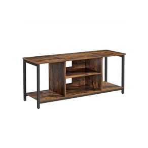 TV cabinet with open compartments 40 x 120 x 50 cm vintage brown-black