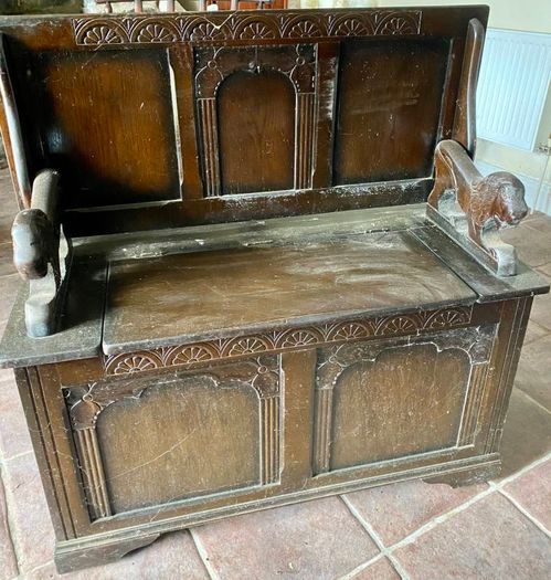 Antique monks bench