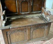 Antique monks bench