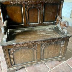 Antique monks bench