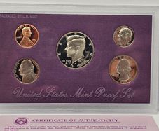 USA United States 1991 S Proof Set Half Dollar Quarter Dime Nickel Penny in Original Holder