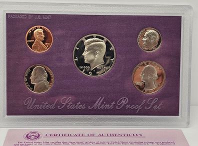 USA United States 1991 S Proof Set Half Dollar Quarter Dime Nickel Penny in Original Holder