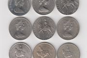 G.B. 9 x  Coins ( no.492)