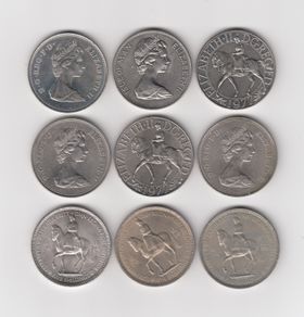 G.B. 9 x  Coins ( no.492)