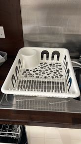 White Plastic Dish Drainer Drying Rack