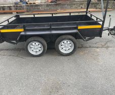 8x4 double axle builders trailer