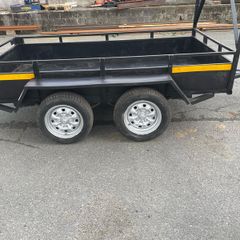 8x4 double axle builders trailer