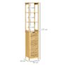 Storage Cabinet, Bamboo Floor Cabinet with 3 Shelves Image 2